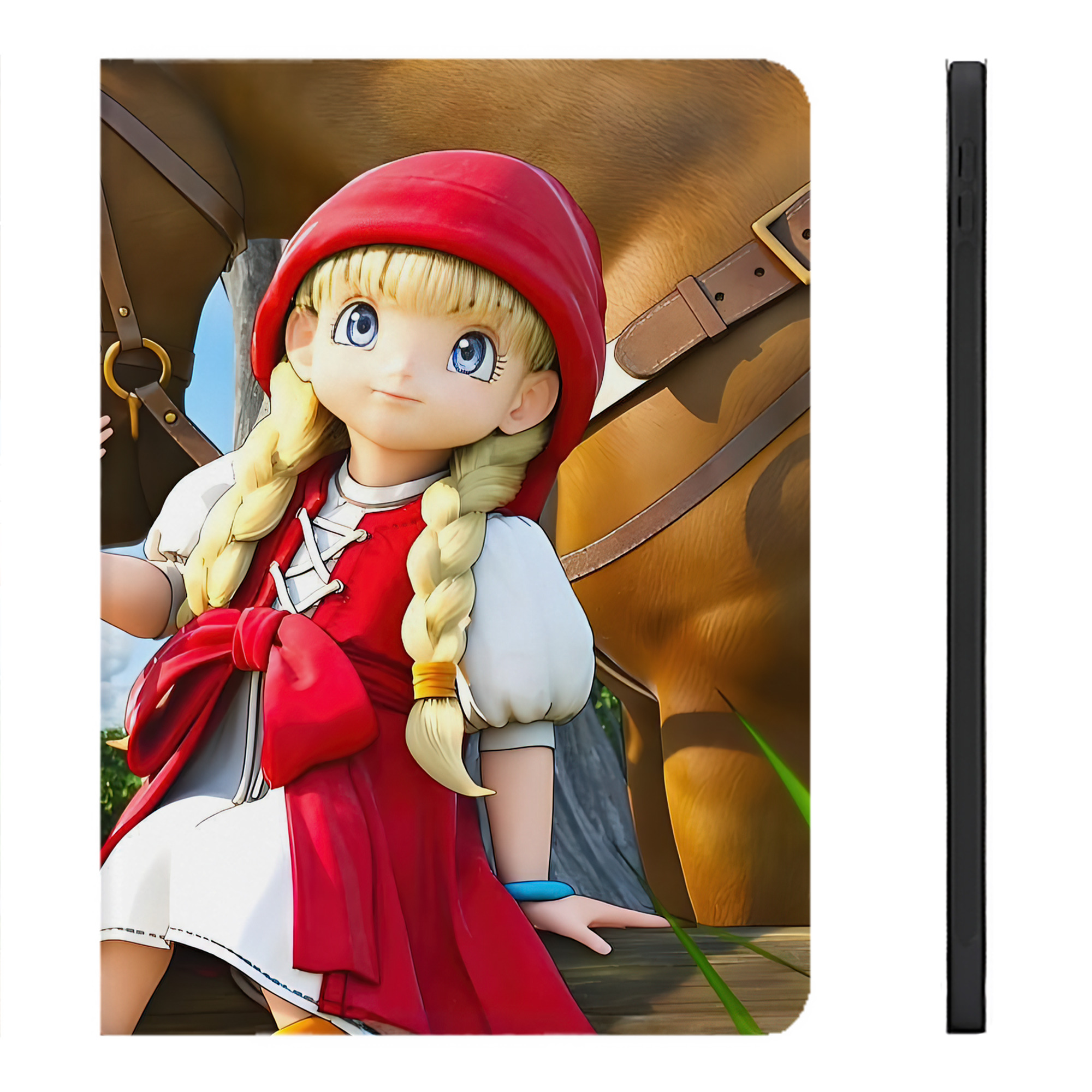 （画像用） ドラゴンクエスト Doragon Kuesuto Dragon Quest IPadケース ペンホルダー付き ブックスタイルデザイン